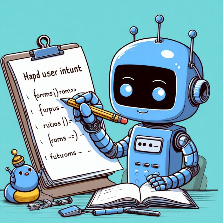 a robot is writing a tutorial with the title how to handle user input and forms in flask