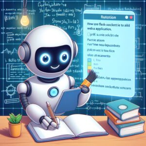 a robot is writing a tutorial with the title how to use flask socketio to add real time features to your web application