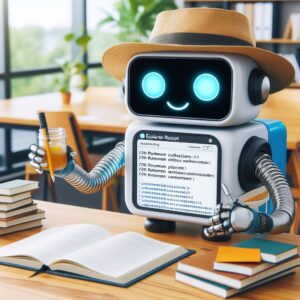 a explorer robot is implementing a tutorial with the title how to document your postman collections using markdown and comments in a campus