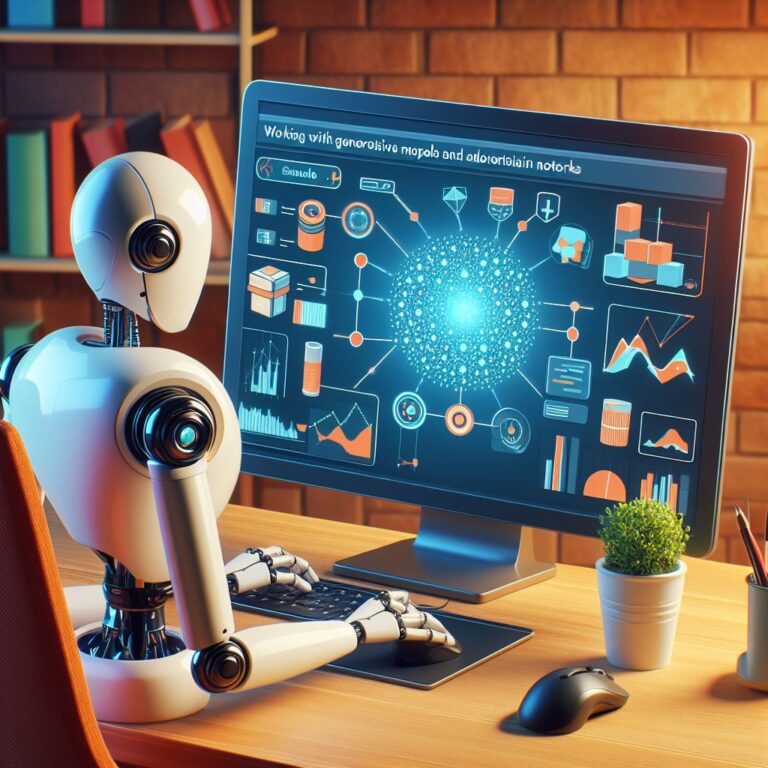 a robot is completing a tutorial with the title keras and tensorflow mastery working with generative models and adversarial networks