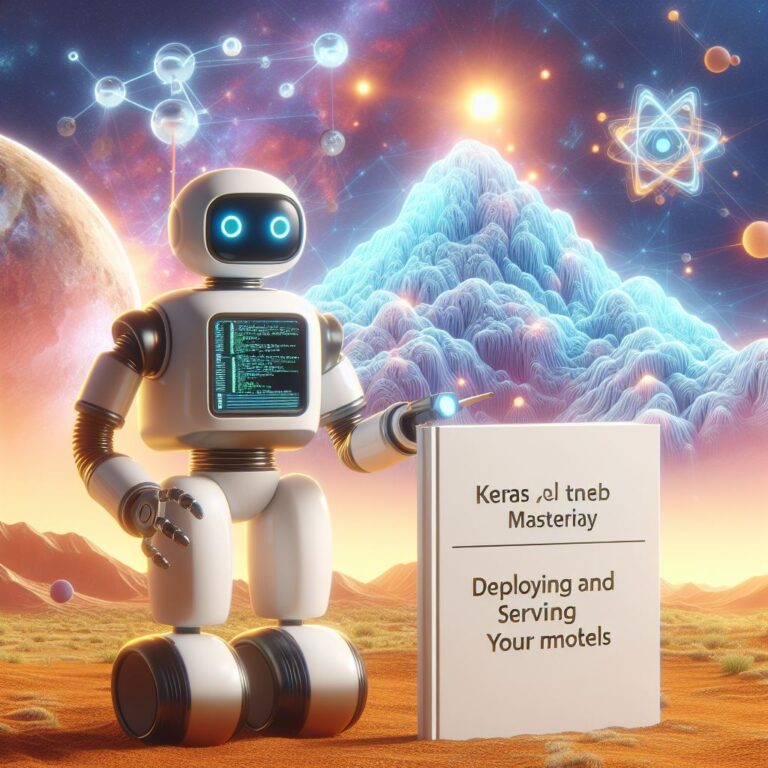 a robot is composing a tutorial with the title keras and tensorflow mastery deploying and serving your models