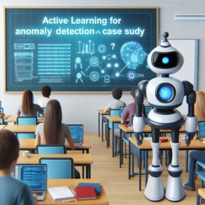 a student robot is following a tutorial with the title active learning for anomaly detection a case study in a class