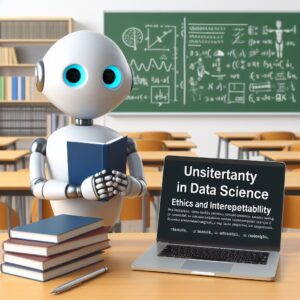 a student robot is publishing a tutorial with the title uncertainty in data science ethics and interpretability in a class