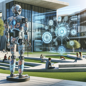 a engineer robot is publishing a tutorial with the title using nlp to automate email responses in customer service in a campus