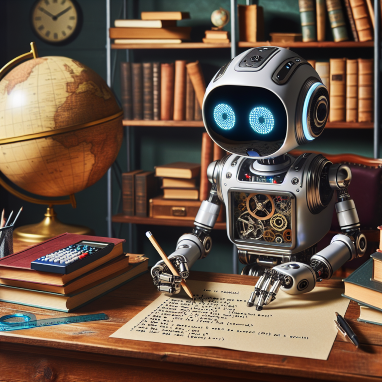 a explorer robot is writing a tutorial with the title getting started with web scraping in python an introduction for beginners in a study room