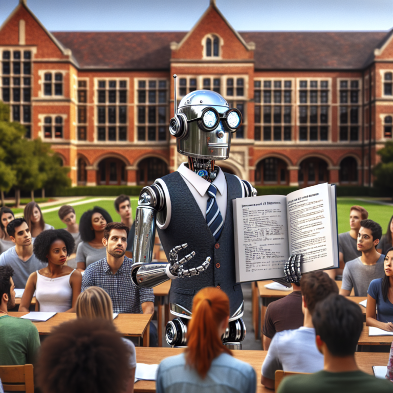 a professor robot is teaching a tutorial with the title implementing search and filtering in django rest framework in a campus