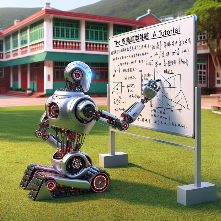 a engineer robot is writing a tutorial with the title: the role of clarity and simplicity in creating effective data visualizations in a schoolyard