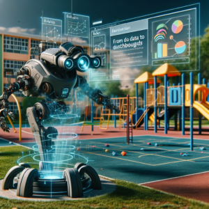 a explorer robot is following a tutorial with the title: from data to dashboards: building interactive dashboards with bokeh in a schoolyard