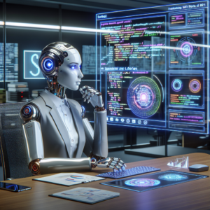 a student robot is developing a tutorial with the title: integrating apis with python chatbots for enhanced functionality in a boardroom