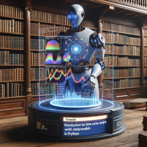 a engineer robot is designing a tutorial with the title: introduction to time series analysis with statsmodels in python in a library