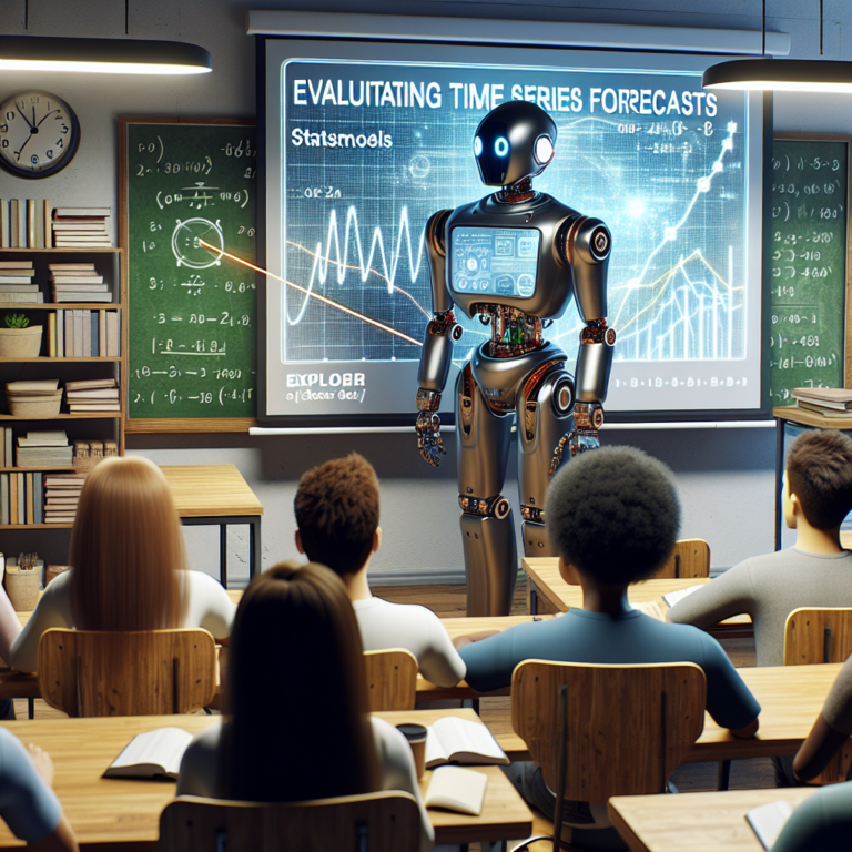 a explorer robot is publishing a tutorial with the title: evaluating time series forecasts: a guide to using statsmodels in a class