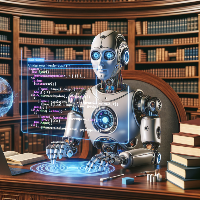 a professor robot is developing a tutorial with the title: using regular expressions with beautiful soup for precise scraping in a study room