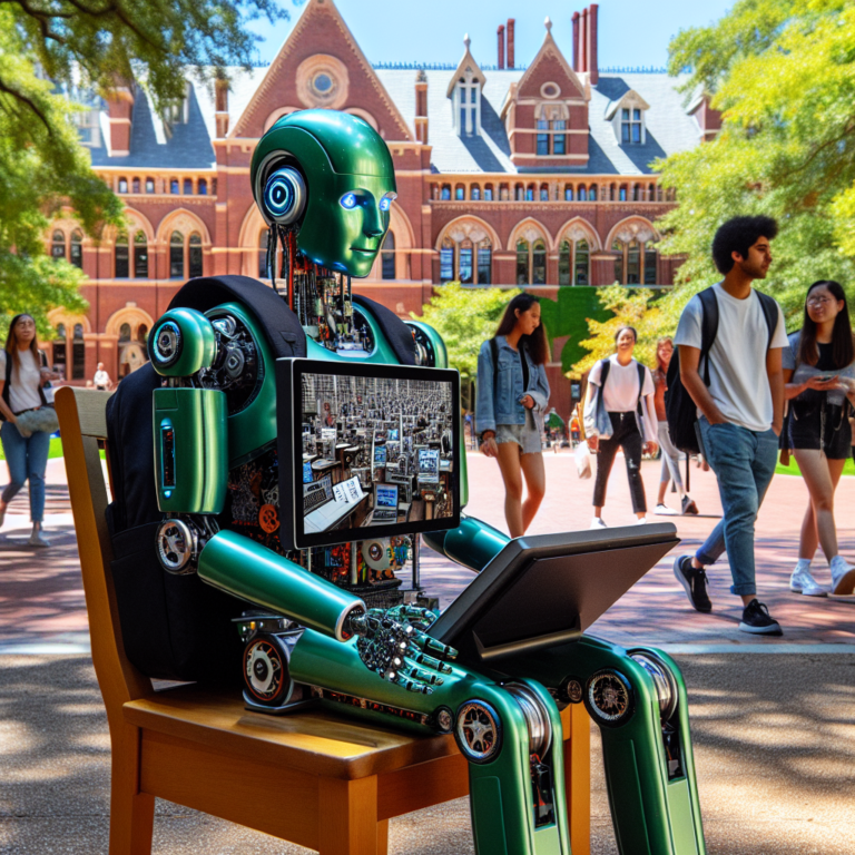 a student robot is following a tutorial with the title: integrating social media text analysis with business intelligence tools in a campus